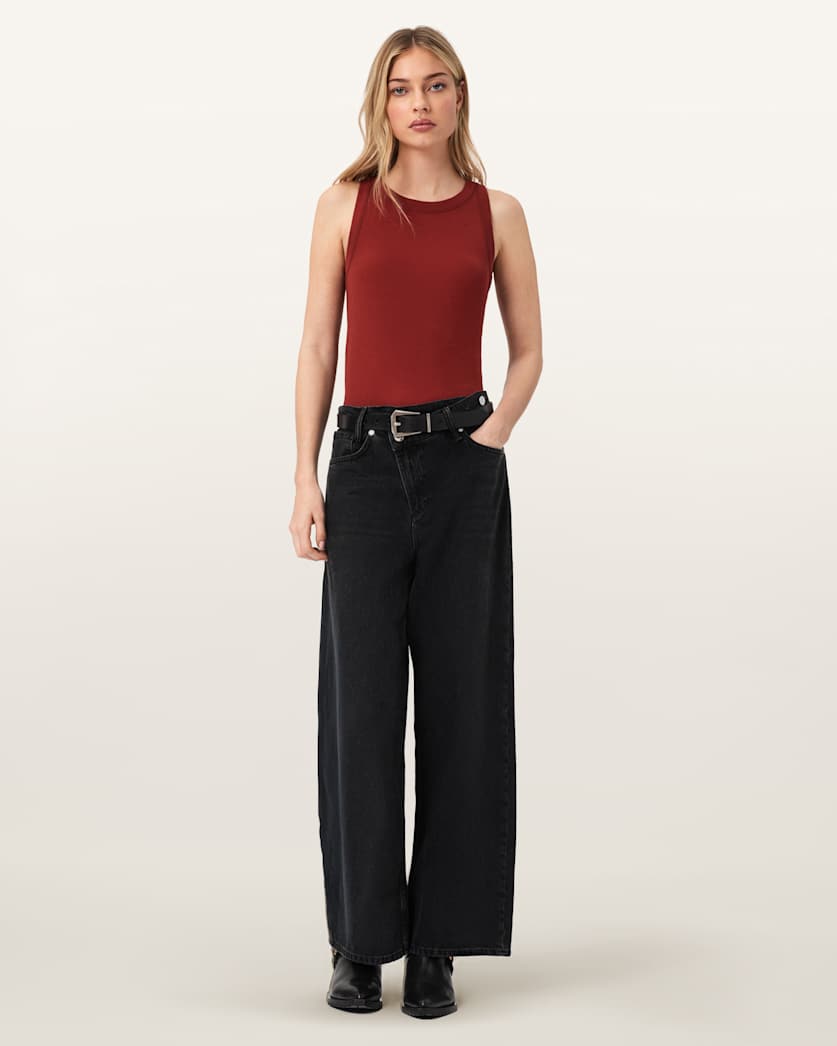 Rina Crew Neck Sleeveless Tank Top