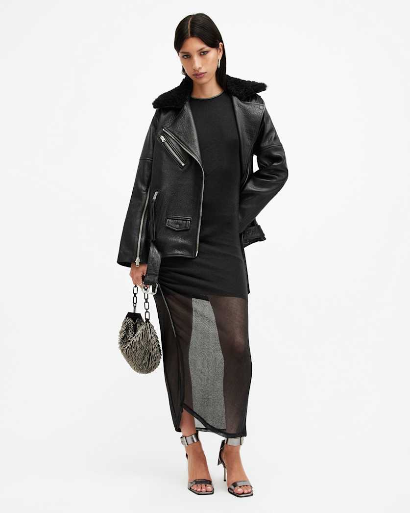 Nora Ruched Sparkle Midi Dress