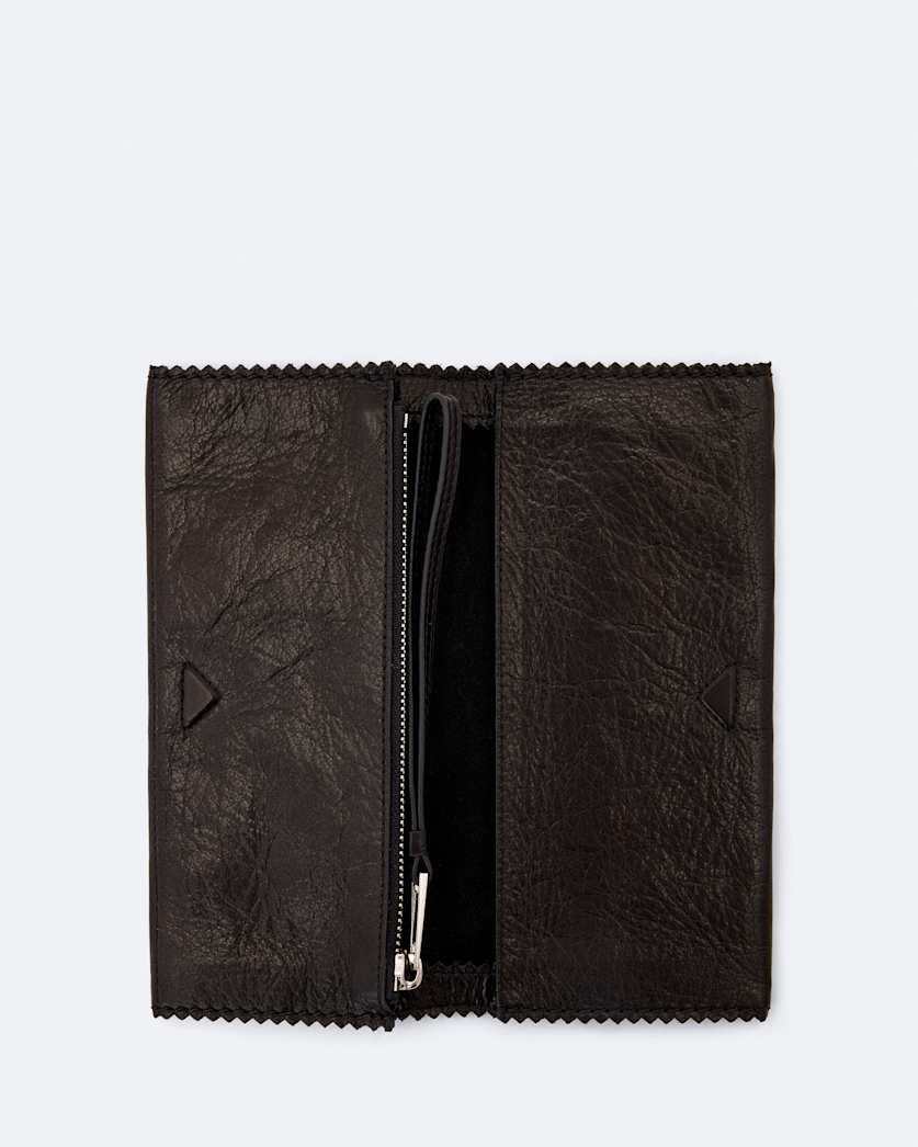 Siloh Pinked-Edge Leather Wallet