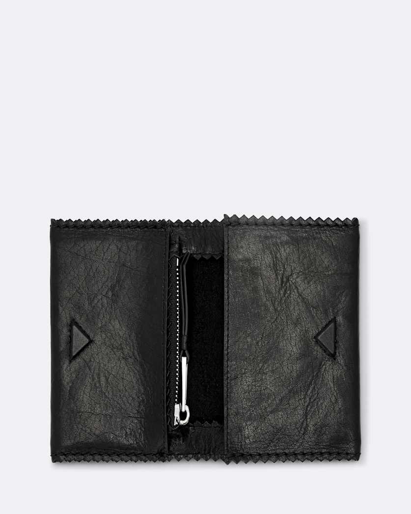 Siloh Pinked-Edge Leather Wallet