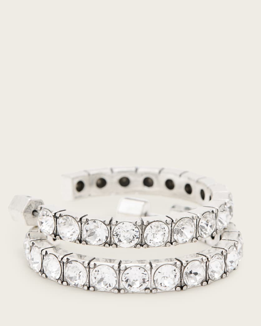 Gia Crystal Hoop Earrings