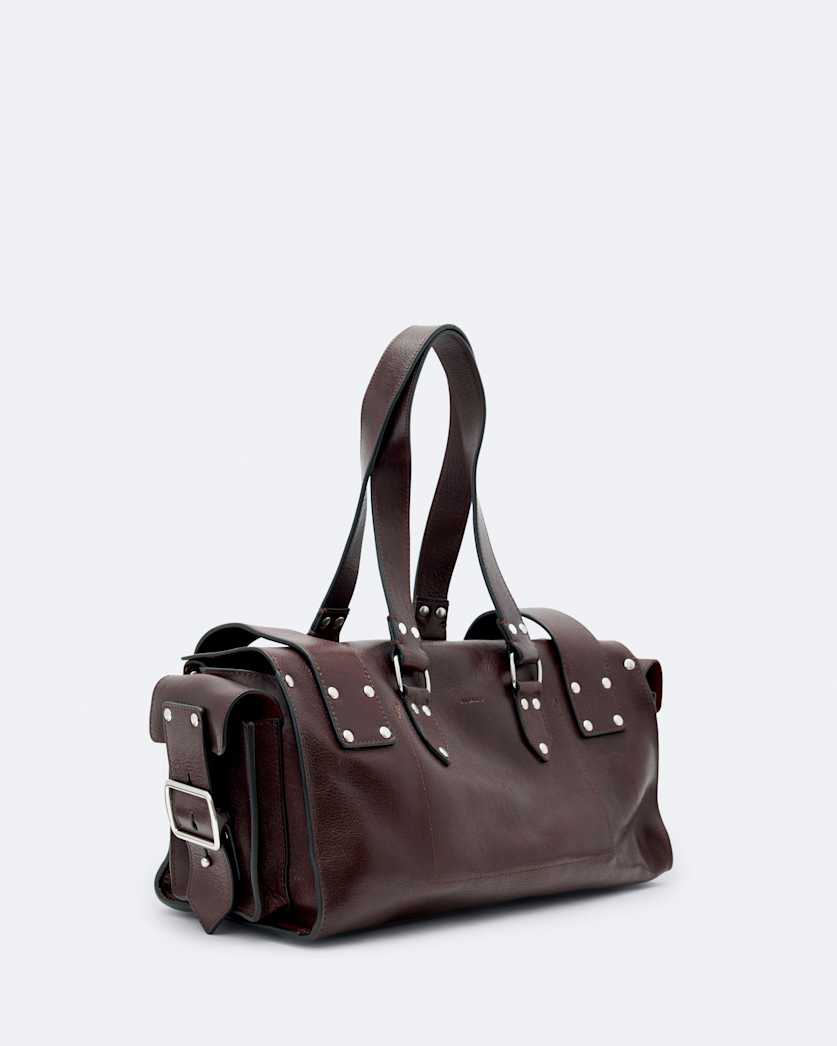 Stud Leather Grab Bag