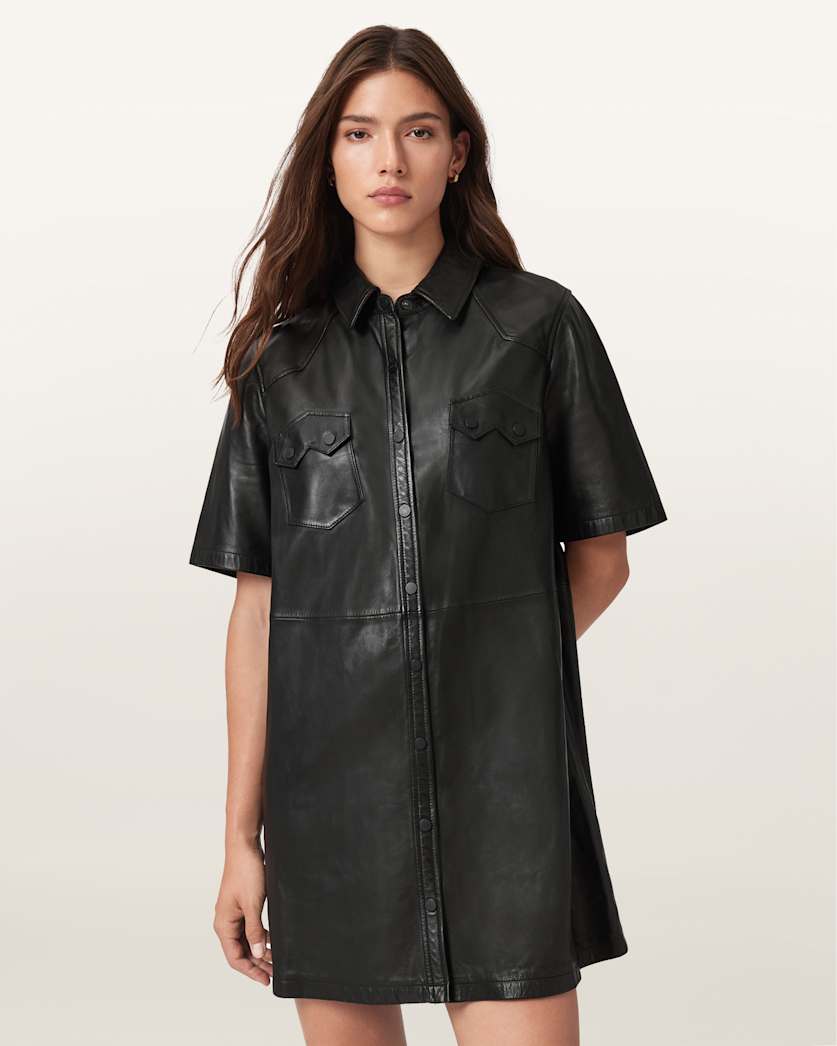Rock Leather Mini Dress