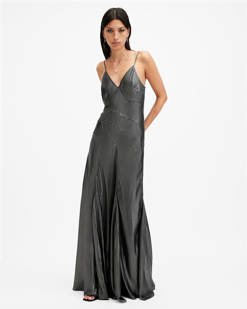 Lili Metallic Panelled Maxi Dress