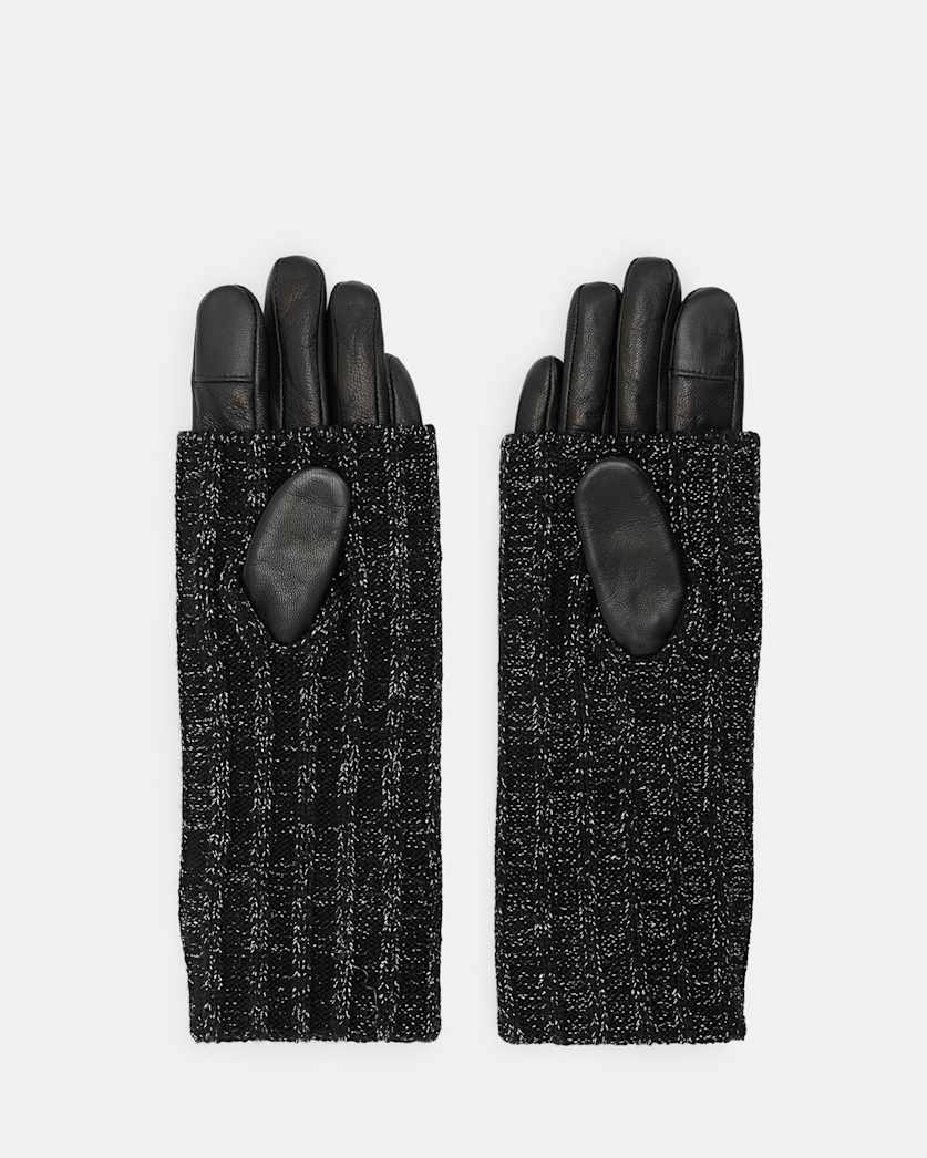 Zoya Knitted Cuff Leather Gloves