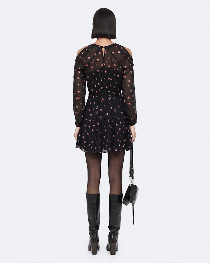 Split sleeve midi dress