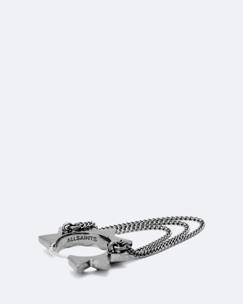 Spike Chain-Embellished Huggie Earrings