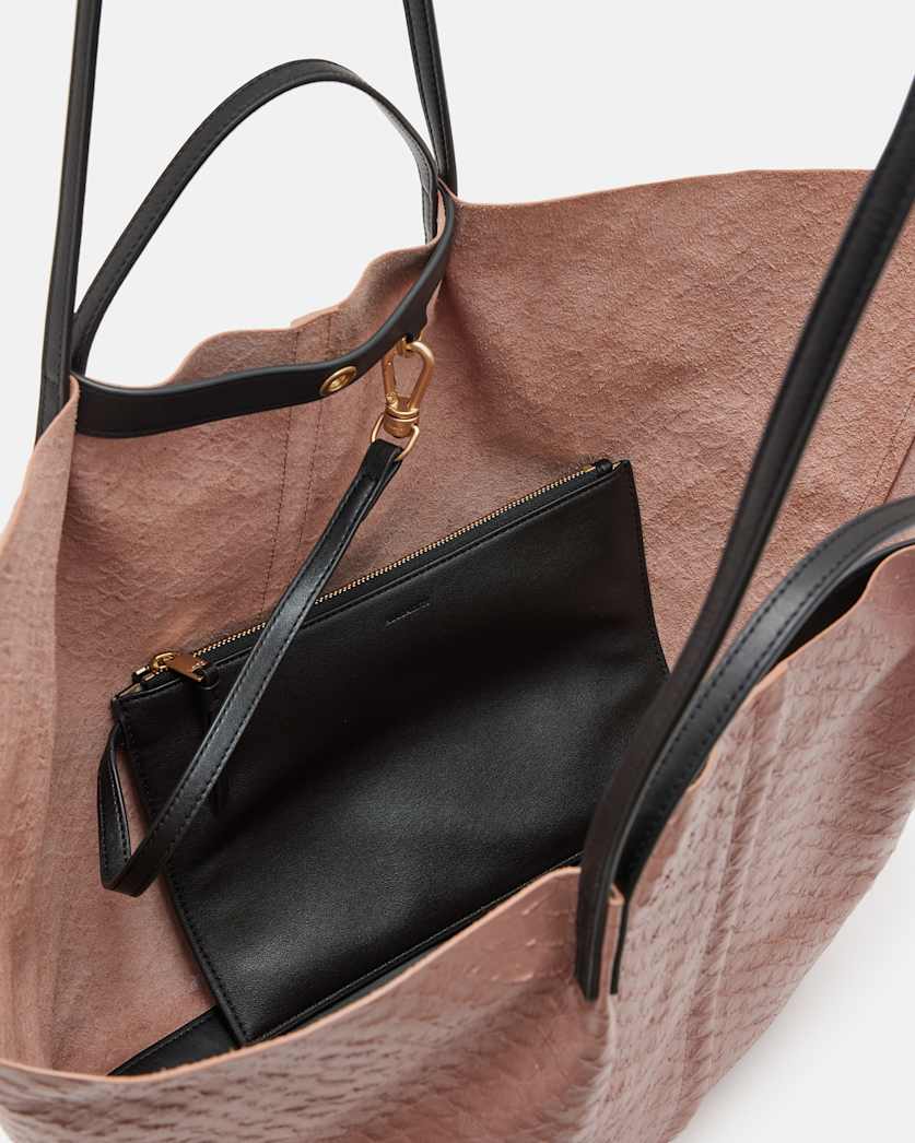 Hannah Leather Python Tote Bag