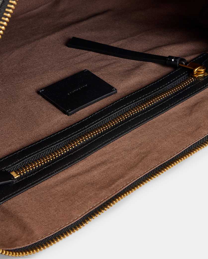 Half Moon Leather Shoulder Bag