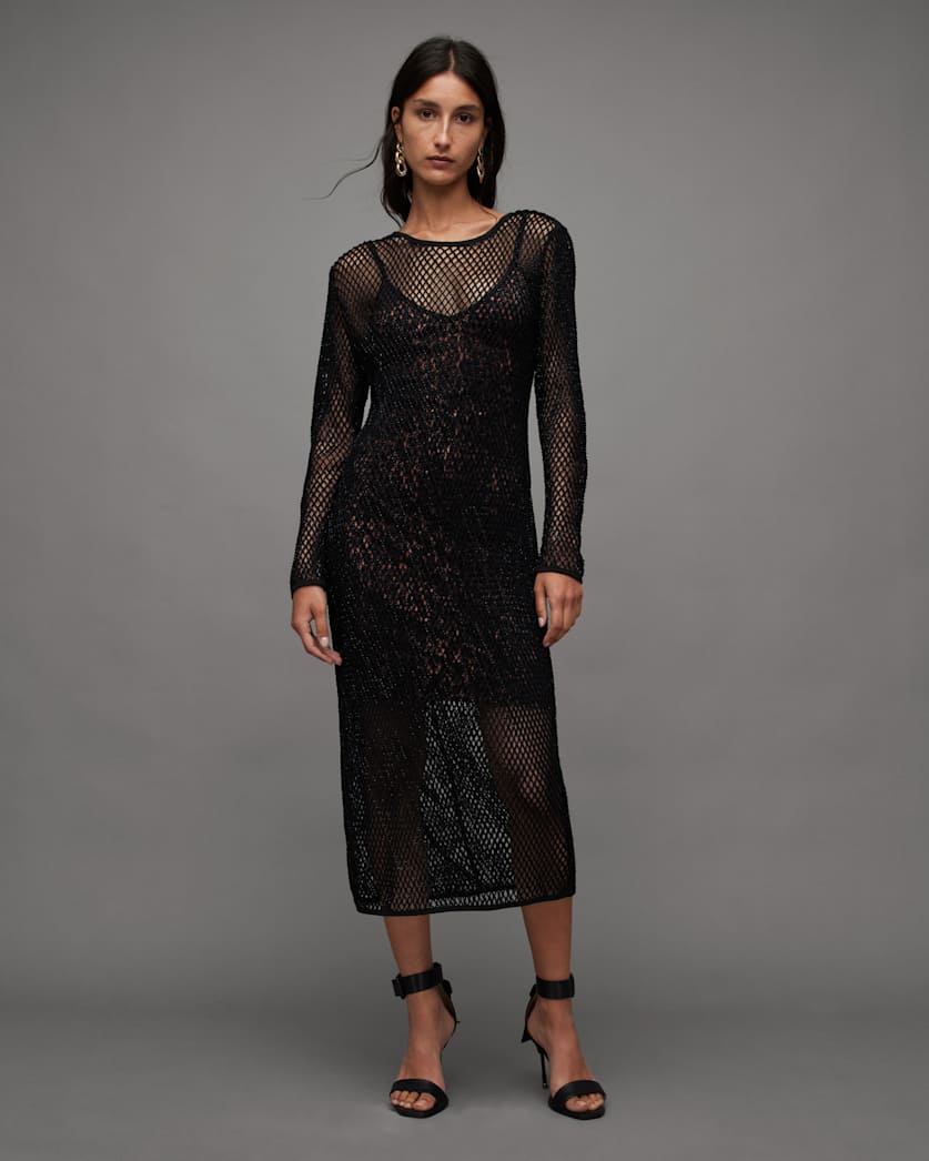 Rosalie Embellished Leopard Midi Dress