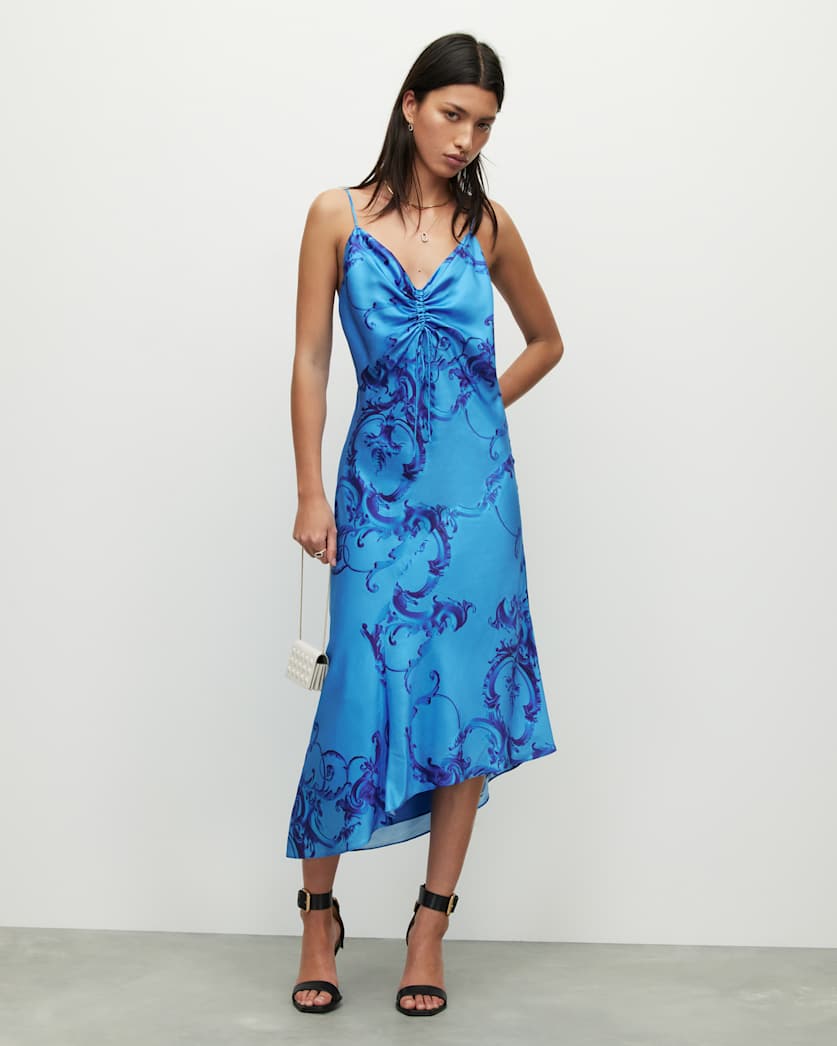 Alexia Isabella Silk Blend Midi Dress