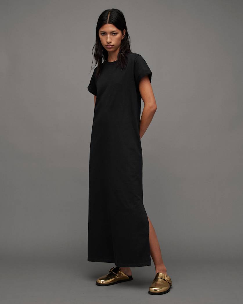 Anna Crew Neck Short Sleeve Maxi Dress