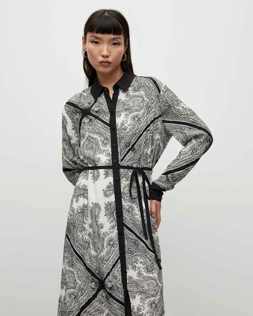 Anya Rafaela Belted Midi Shirt Dress