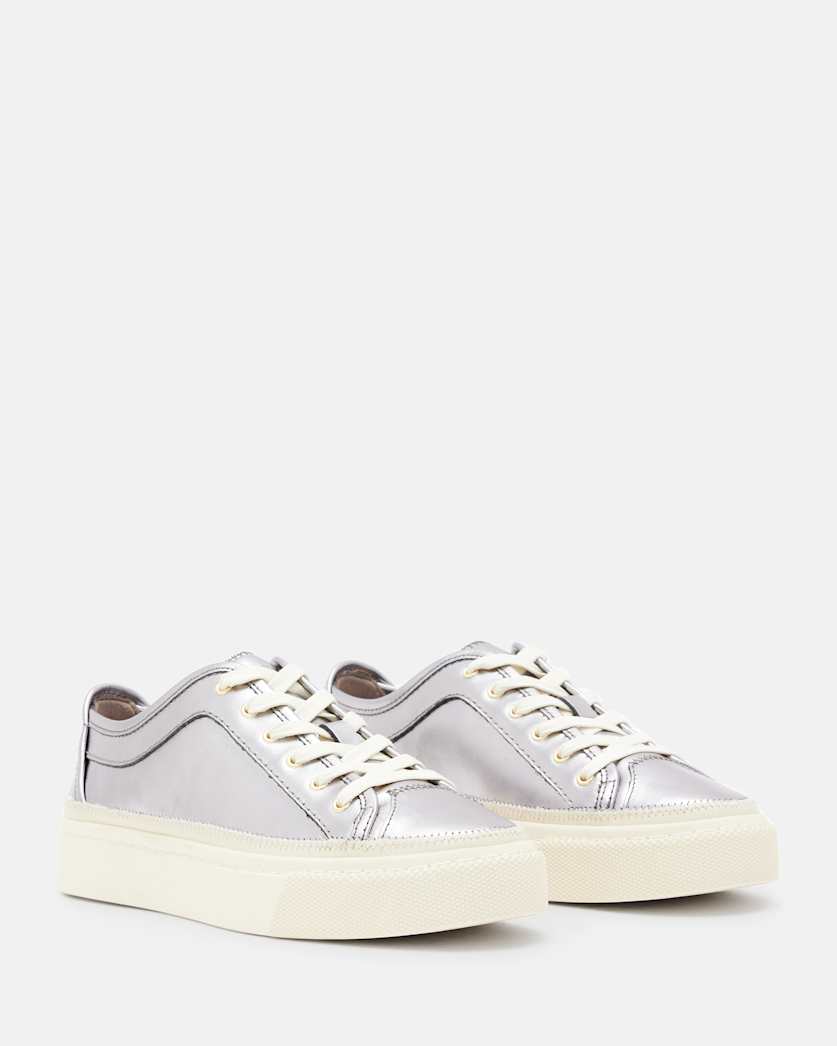 Milla Metallic Leather Trainers