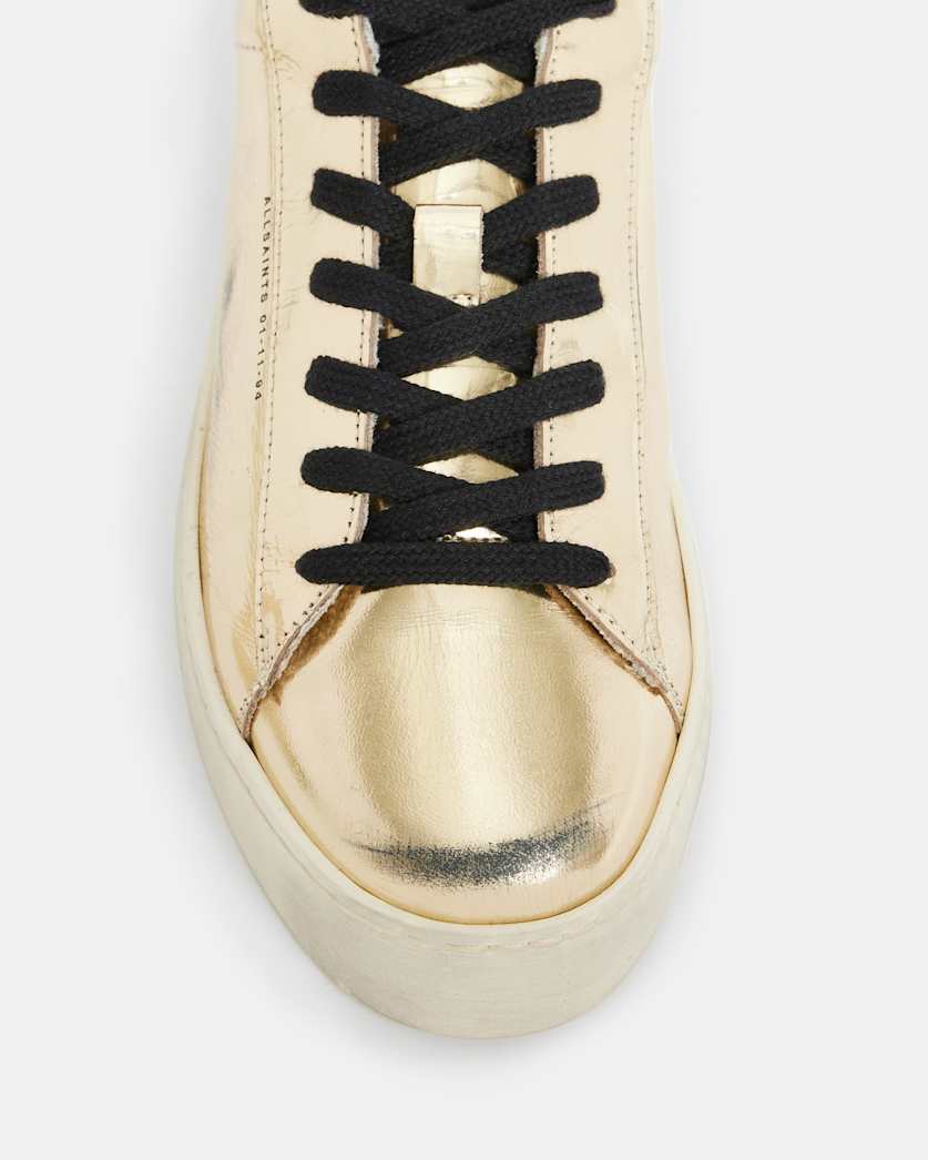 Shana Metallic Low Top Leather Sneakers