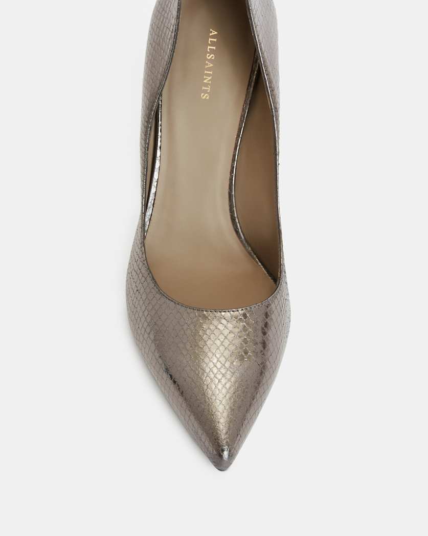 Robin Shiny Leather Heeled Court Shoes