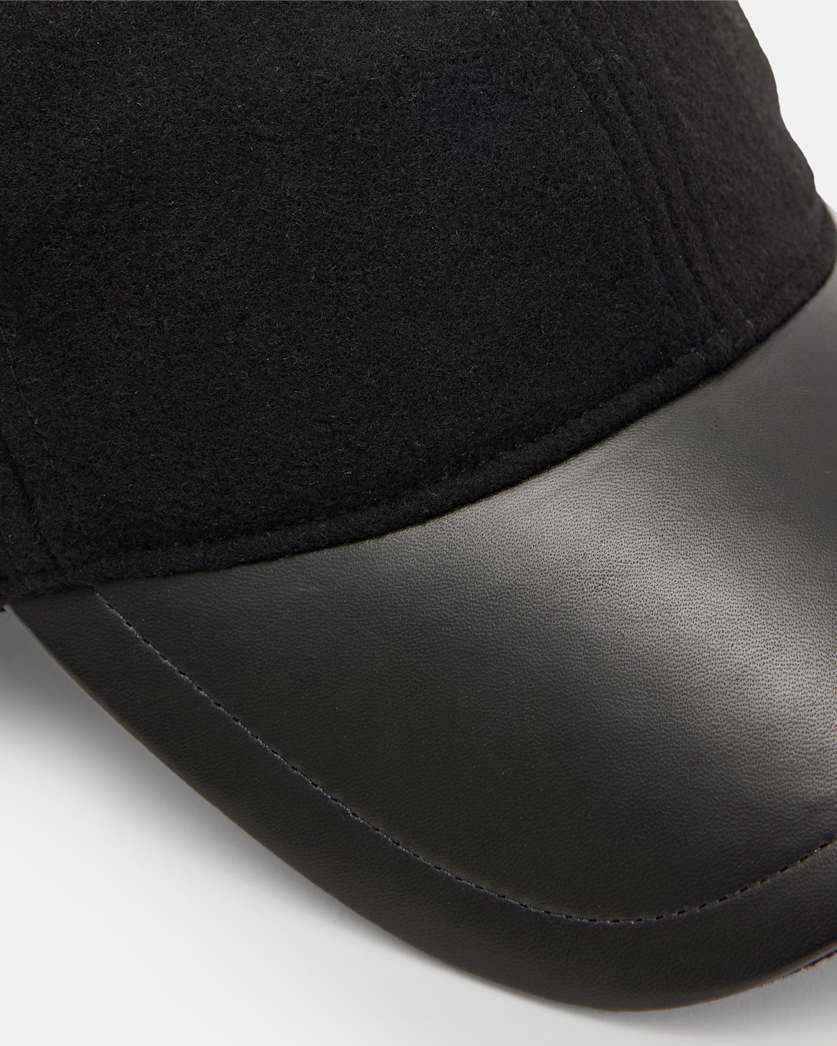 Wool Leather Baseball Cap