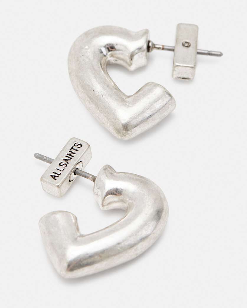 Carys Silver-Tone Heart Earrings