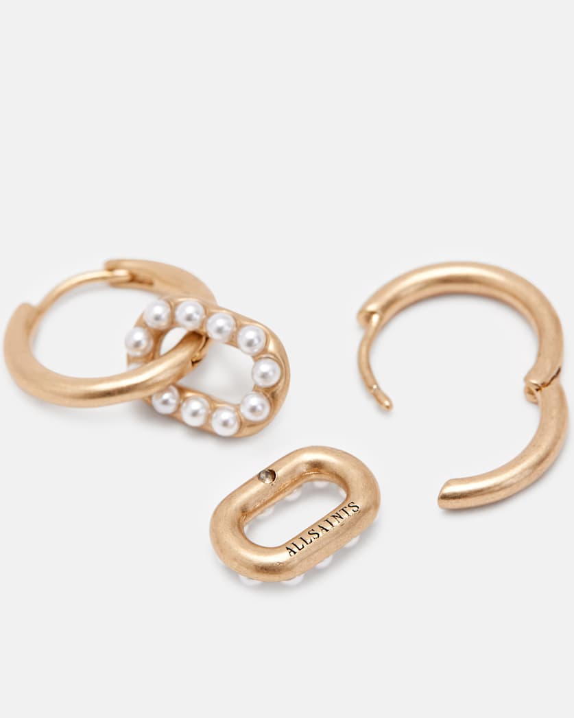 Vida Pearl Gold-Tone Hoop Earrings