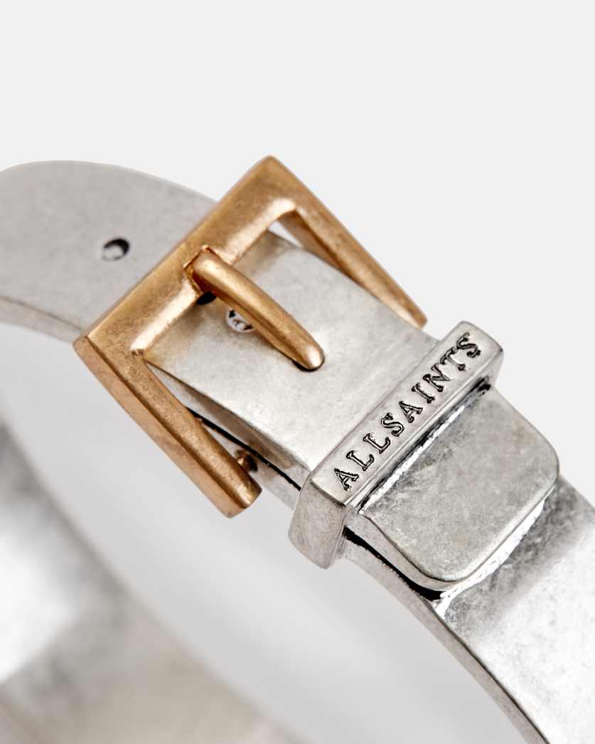 Brea Two Tone Buckle Bangle Bracelet