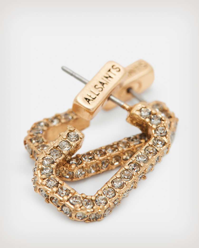 Dara Pave Gold-Tone Hoop Earrings