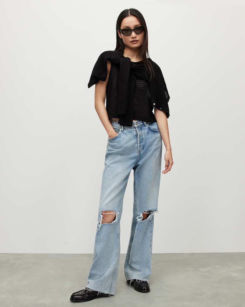 Mesh Crochet Cropped Tank Top