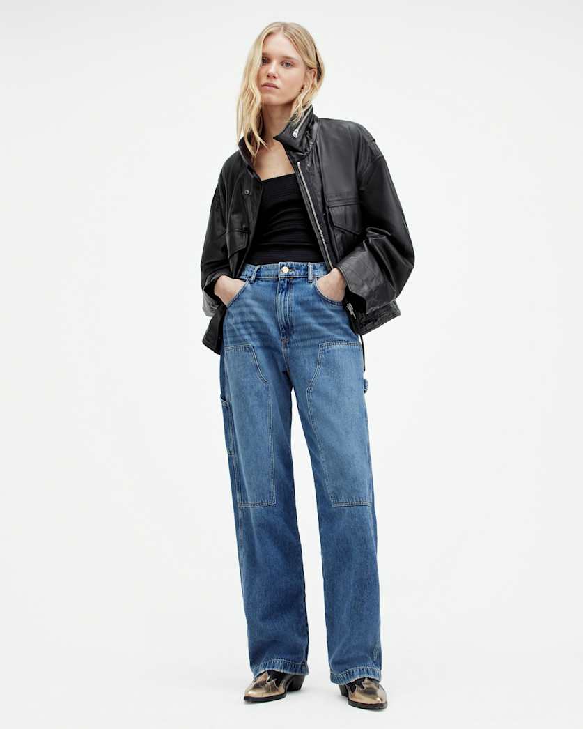 Clay Oversized Leather Jacket