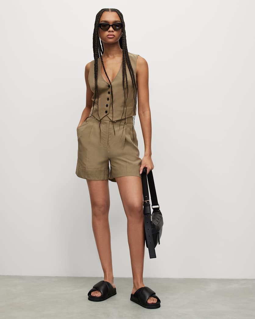 Deri Lyn Linen Blend Waistcoat