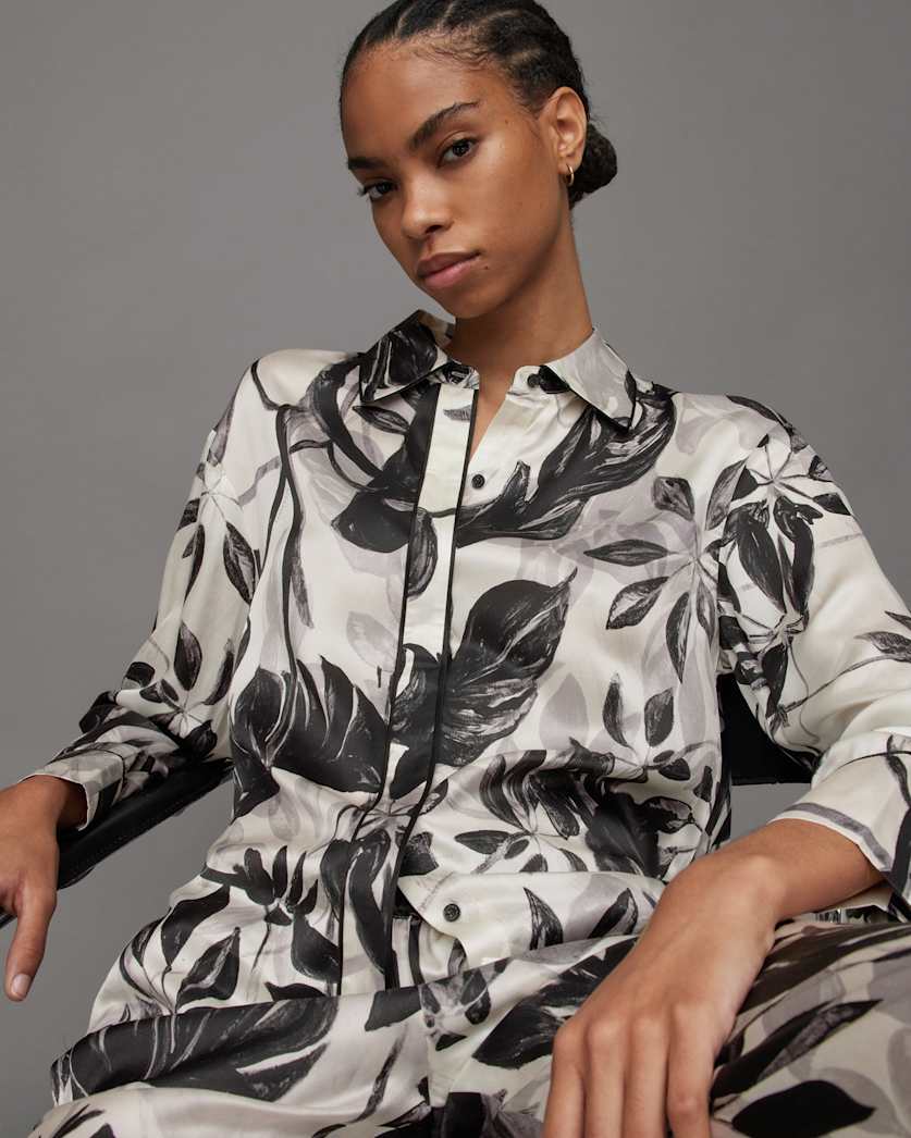 Sofi Silk Blend Jackie Pyjama Shirt