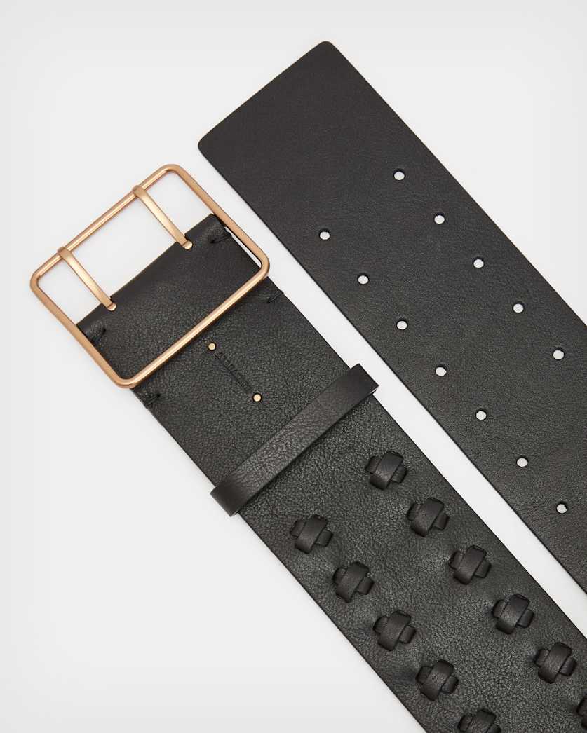 Julia Leather Knotted Wide Belt