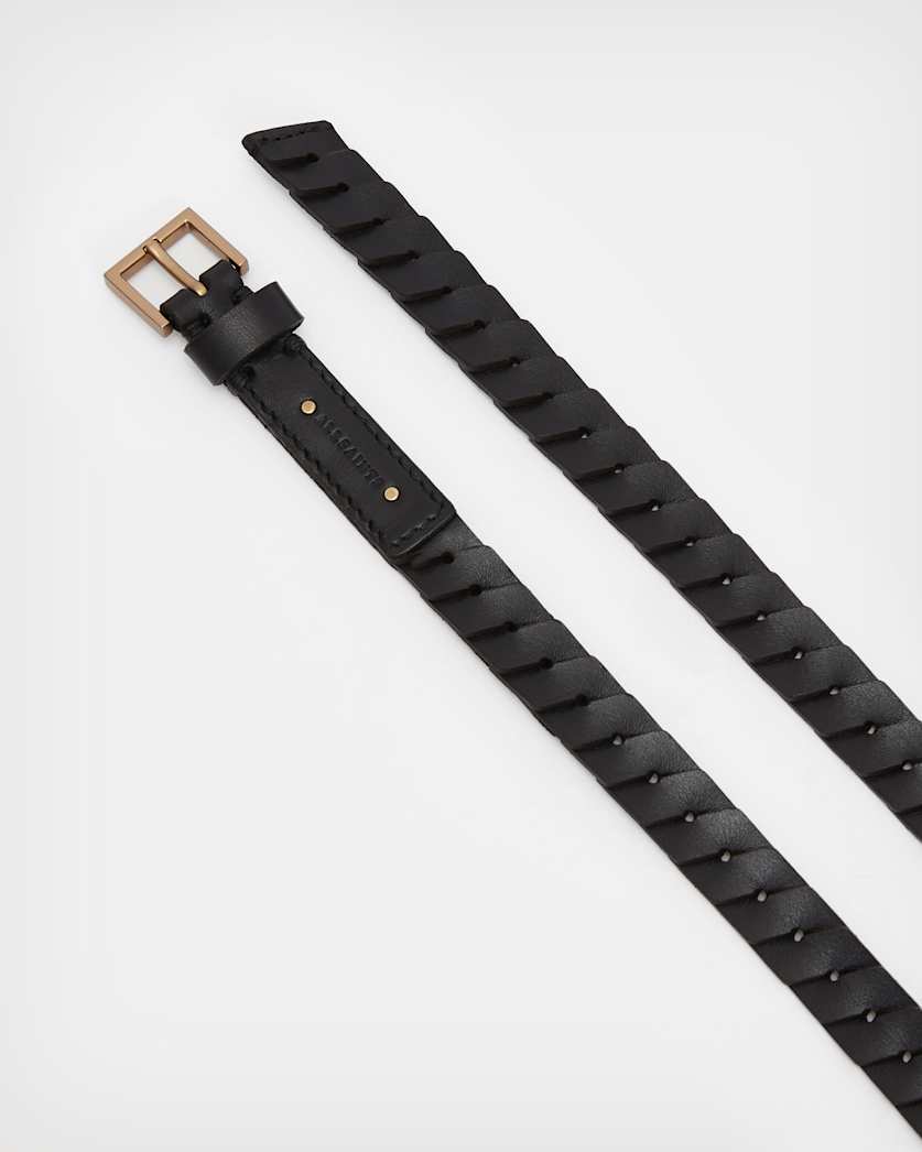 Weslie Leather Flip Tie Woven Belt