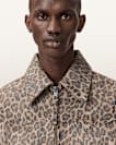 Dellcot Leopard Print Suede Jacket