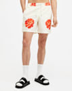 Roze Slim Floral Print Swim Shorts