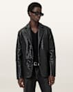 Shadwell Single Breasted Leather Blazer
