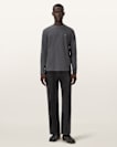 Ellis Waffle Texture Long Sleeve Crew