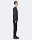 Raine Waffle-Knit Long-Sleeve T-Shirt