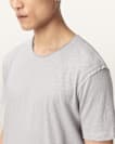 Figure Crew Neck Raw Edge T-Shirt
