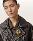 Hays Leather Biker Patch Jacket