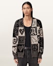 Barker Jacquard Cotton Knit Cardigan