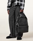 Carabiner Embossed Leather Backpack
