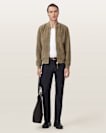 Morten Relaxed Fit Suede Bomber Jacket