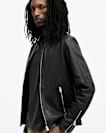 Cora Leather Snap Back Collar Jacket