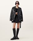 Tulip Black Cotton Mini Skirt