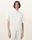 Leslie Satin Short Sleeve Top