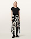 Loria Raw Edge Maxi Skirt