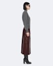 Olivia Leather Midi Skirt