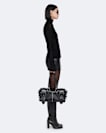 Endry leather mini skirt