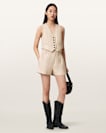 Arla Lea Leather Waistcoat
