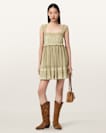 Angela Gathered Frill Mini Dress