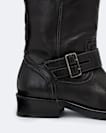 Leather engineer boots